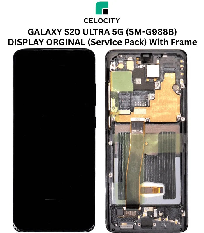 GALAXY S20 ULTRA 5G (SM-G988B) DISPLAY ORGINAL (Service Pack) With Frame