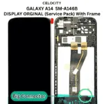 SAMSUNG GALAXY A14 5G SM-A146B LCD DISPLAY + TOUCHSCREEN Black (BIG CONNECTOR) Original With Frame - Service Pack