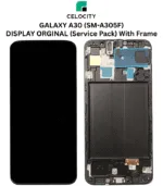 SAMSUNG GALAXY A30 (SM-A305F) LCD DISPLAY TOUCHSCREEN ORIGINAL WITH FRAME (Service Pack)