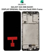 SAMSUNG GALAXY A31 SM-A315F LCD DISPLAY ORIGINAL BLACK (Service Pack)