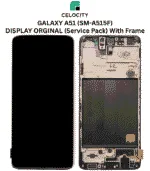 SAMSUNG GALAXY A51 (SM-A515F) LCD DISPLAY TOUCHSCREEN ORIGINAL WITH FRAME (Service Pack)