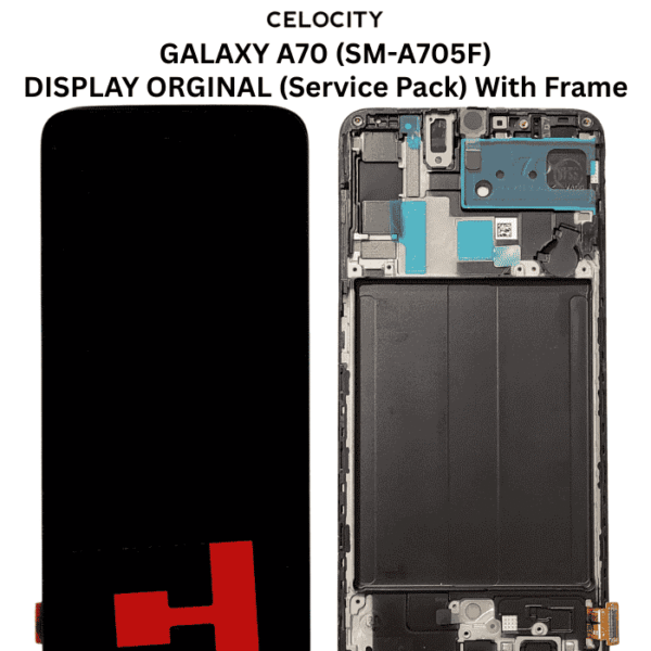 SAMSUNG GALAXY A70 (SM-A705F) LCD DISPLAY TOUCHSCREEN ORIGINAL WITH FRAME (Service Pack)