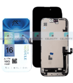 Apple iPhone 16 (A3287) JK FHD LCD Display TOUCH SCREEN With Frame Black