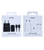 Samsung Super Fast Charging charger (25W) with USB Type-C to USB Type-C cable (3A/1m)