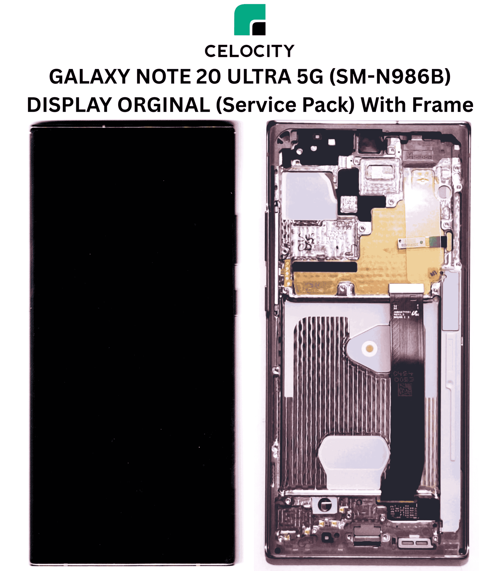 SAMSUNG GALAXY NOTE 20 ULTRA 5G (SM-N986B) DISPLAY ORGINAL (Service Pack) With Frame